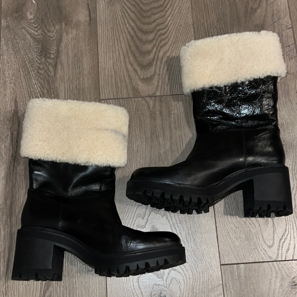 Marc Fischer Sherpa Lined Fold-over Boots